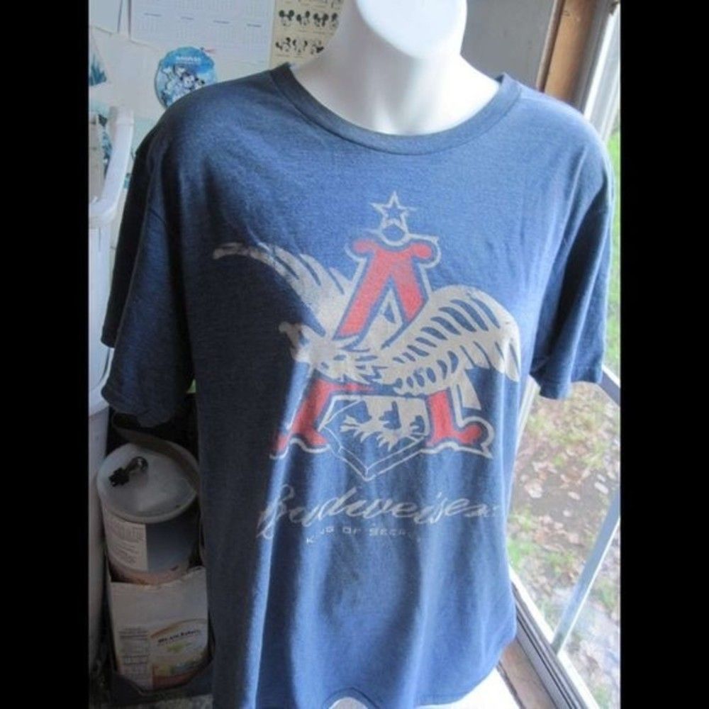 Anheuser-Busch Budweiser Eagle A M Short Sleeve Tee Shirt Unisex Preowned Stain